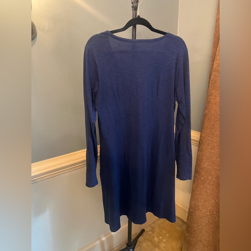 Horny Toad Blue Long Sleeve Dress large - Picture 2 of 3